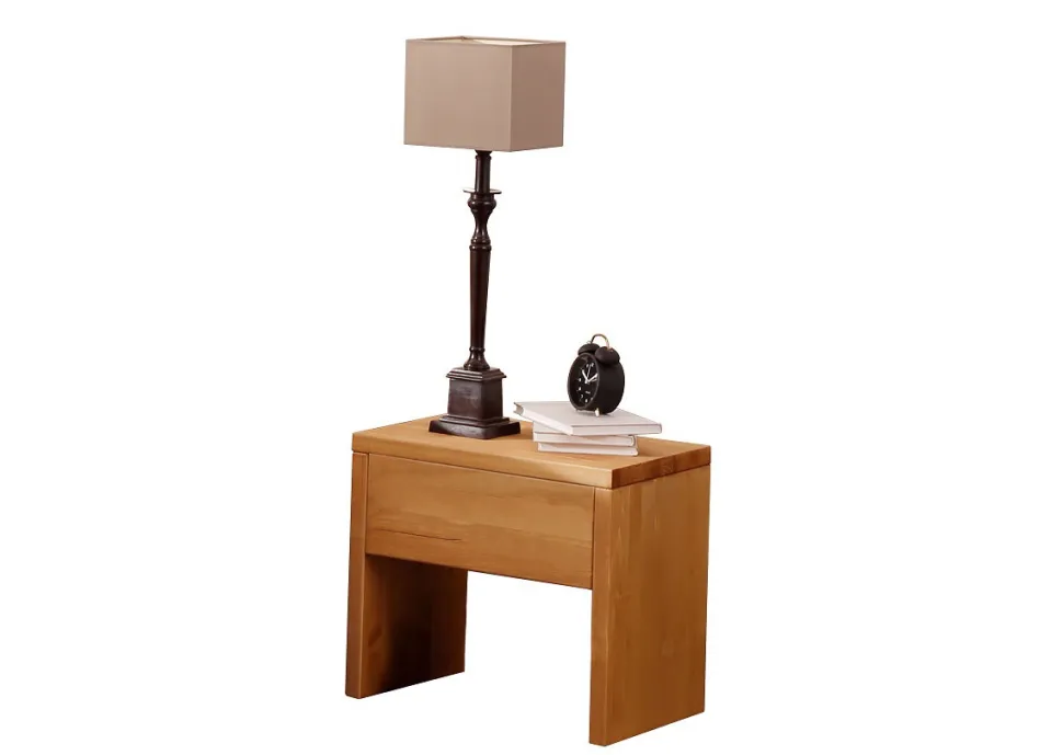 Nachttisch 50x45cm "Melissa II" Kiefer massiv eichefarbig geölt