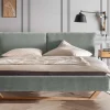 Polsterbett 180x200cm 'Monaco' Wildeiche Stoff Water-Green