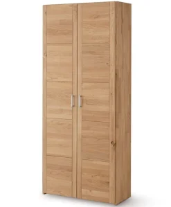 Regal mit hohen Türen 80x186cm 'Como' Wildeiche oder Kernbuche geölt Wildeiche