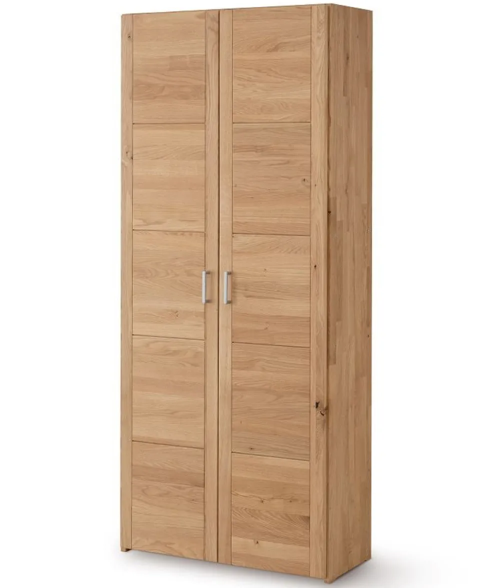 Regal mit hohen Türen 80x186cm 'Como' Wildeiche oder Kernbuche geölt Wildeiche