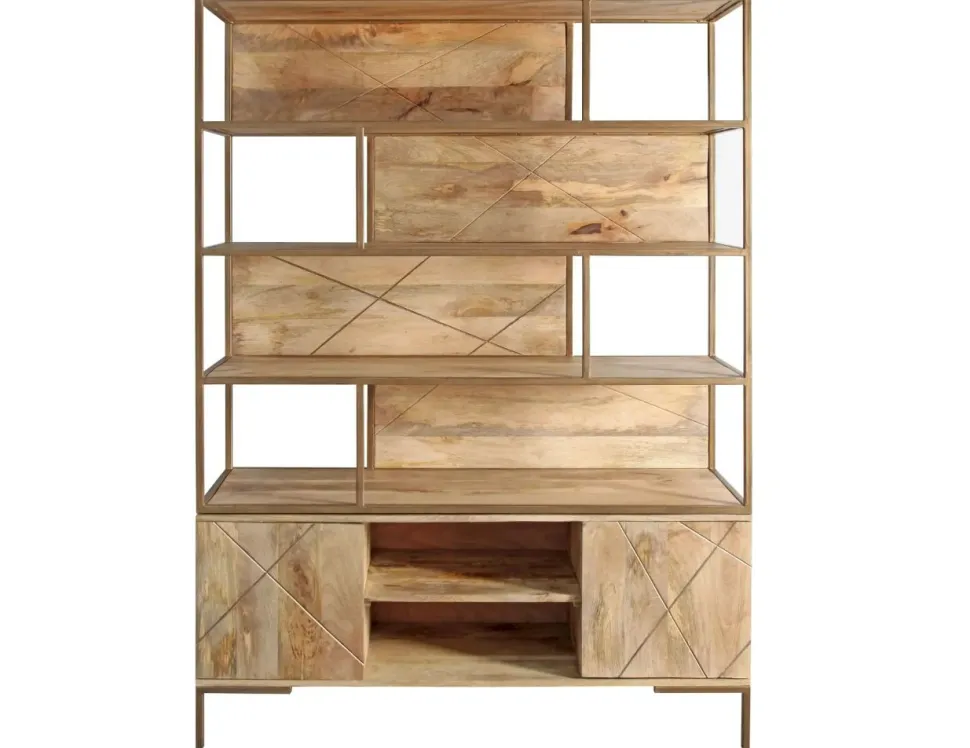 Regal 145x199cm 'Houston' Mango natur & goldfarbig