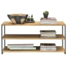 Regal 120x46cm 'Lissabon' Wildeiche Stahl schwarz