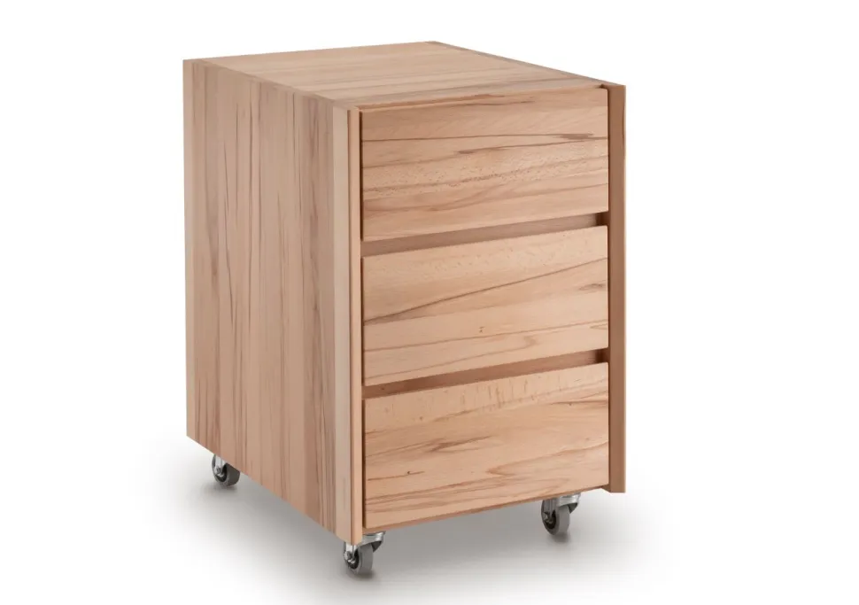 Rollcontainer 40cm 'Athen' Wildeiche oder Kernbuche geölt Wildeiche