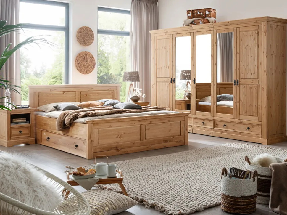 Schlafzimmer I 'Anne' Kiefer eichefarbig SZ-0079