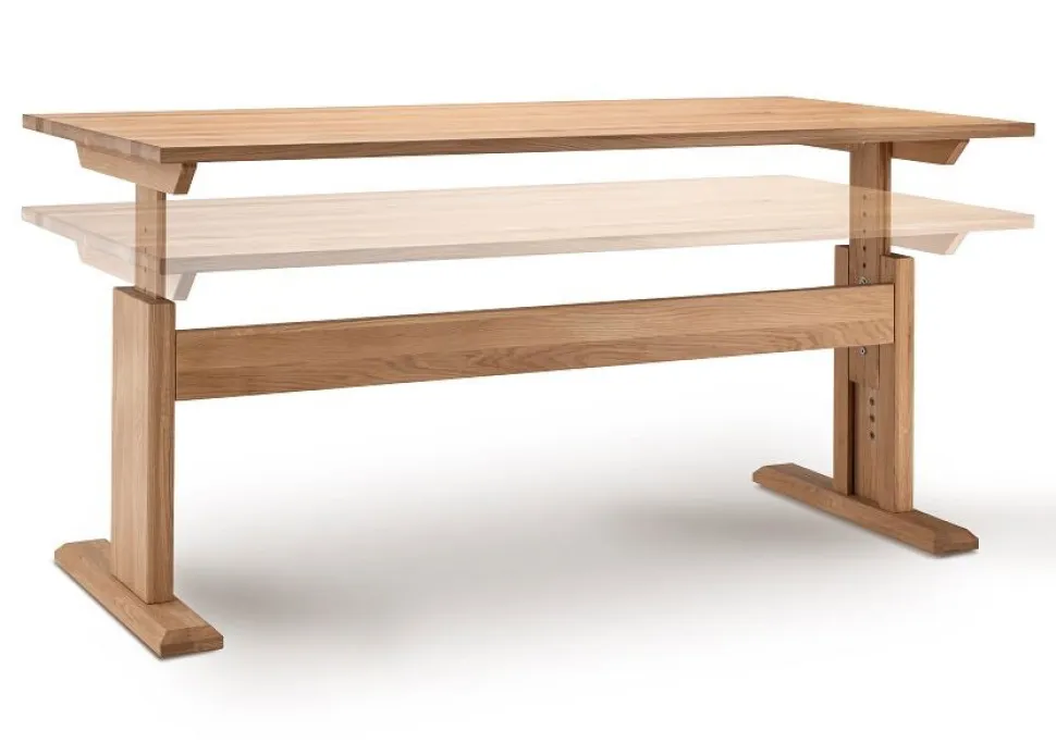 Schreibtisch 120cm 'Como' Wildeiche oder Kernbuche Kernbuche