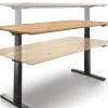 Schreibtisch 160cm höhenverstellbar 'Lyon' Eiche geölt