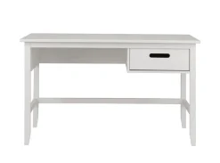 Schreibtisch 129cm "Maja" Kiefer massiv weiß lackiert