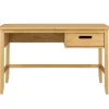 Schreibtisch 129cm "Maja" Kiefer massiv laugenfarbig