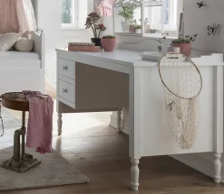 Schreibtisch 120cm "Meggie" MDF weiß lackiert