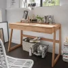 Schreibtisch 126cm 'Stockholm' Buche massiv