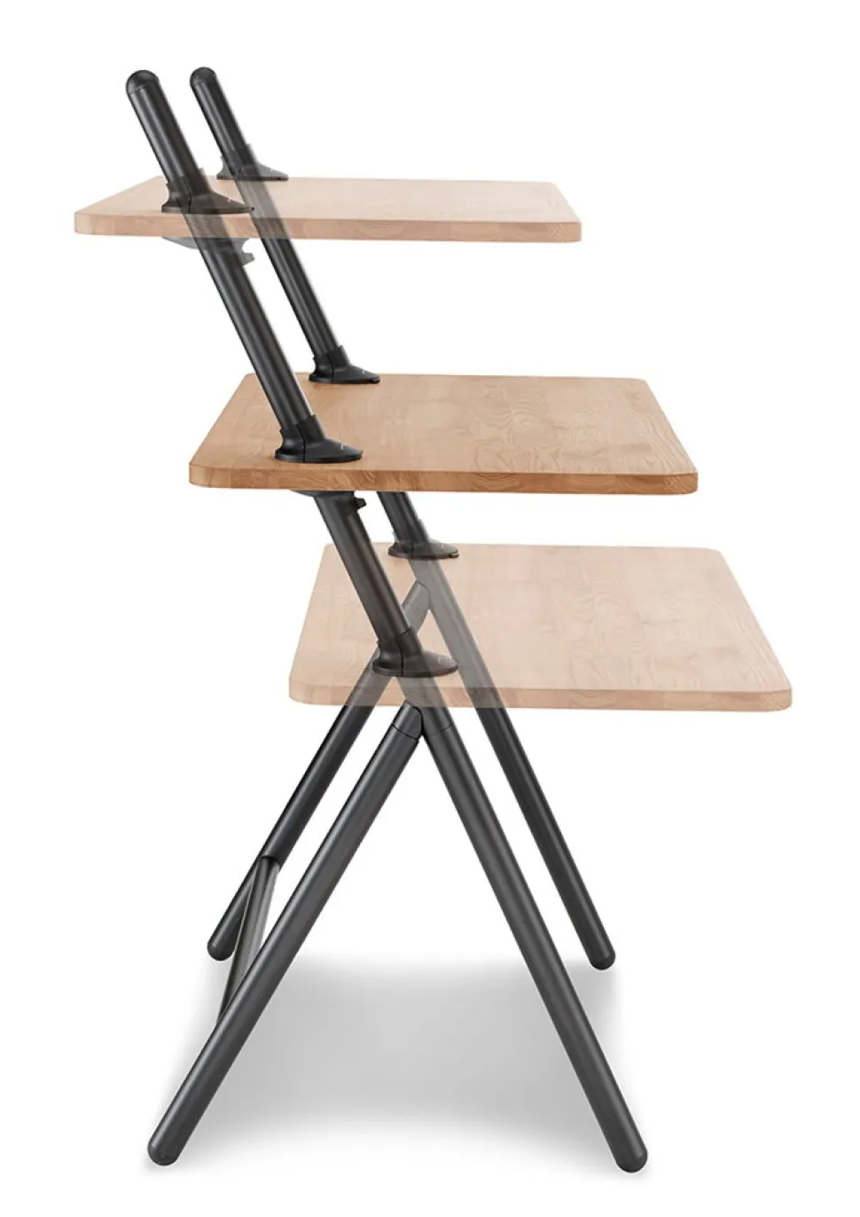 Schreibtisch 120x60cm höhenverstellbar "Florian" Kernbuche massiv