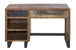 Schreibtisch 120x80cm 'Metro' Altholz & Eisen