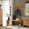 Schuhbank 120x45cm 'Stockholm' Wildeiche massiv