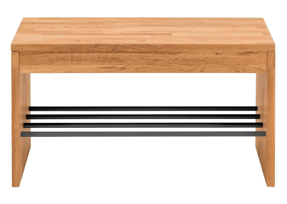 Schuhbank 120x45cm 'Stockholm' Wildeiche massiv