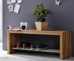 Schuhregal 100x30cm 'Bayreuth' Kernbuche massiv