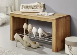 Schuhregal 81x30cm 'Bayreuth' Wildeiche massiv