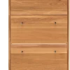 Schuhschrank 3 Klappen 82x133cm 'Stockholm' Wildeiche massiv
