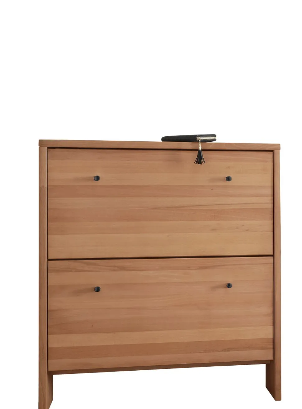 Schuhschrank 2 Klappen 82x95cm 'Stockholm' Buche massiv