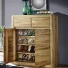 Schuhschrank 100x111cm 'Bayreuth' Wildeiche massiv