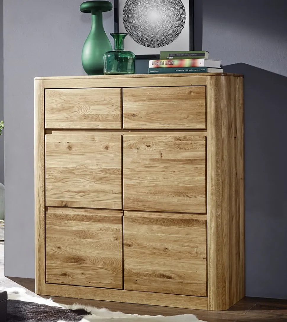 Schuhschrank 100x111cm 'Bayreuth' Wildeiche massiv
