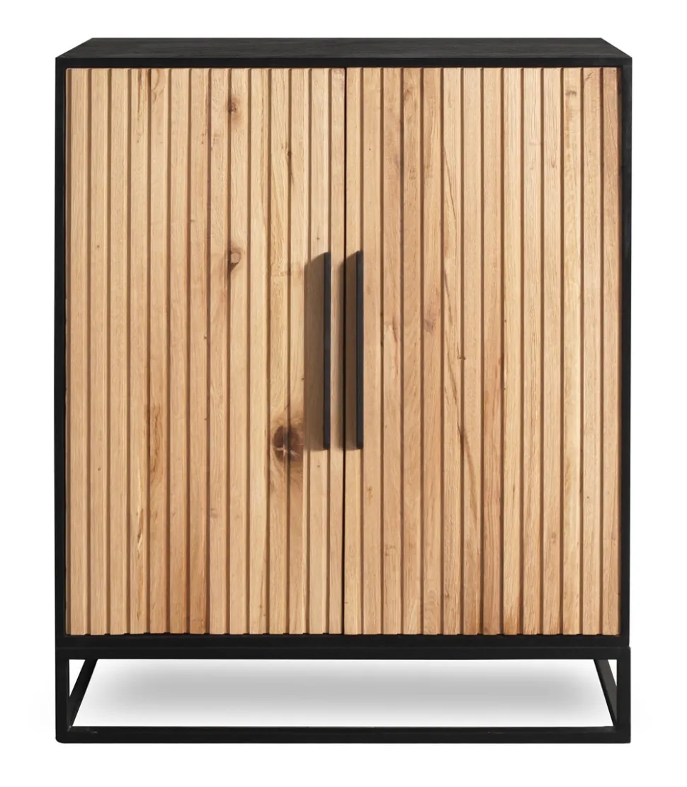 Schuhschrank 88x105cm 'Namibia' Eiche & Mango schwarz
