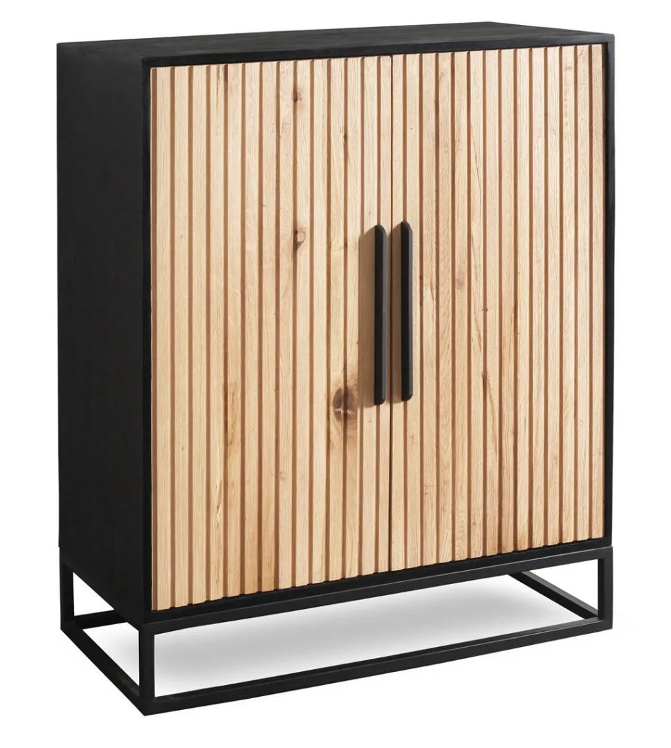 Schuhschrank 88x105cm 'Namibia' Eiche & Mango schwarz