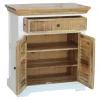 Schuhschrank 80x90cm 'Nizza' Mango weiß natur