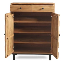 Schuhschrank 88x120cm 'Ontario' Akazie massiv