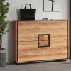 Schuhschrank 120x90cm "Zarah" Wildeiche geölt