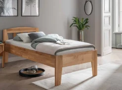Seniorenbett verschiedene Breiten und Längen "Maira I" Wildeiche massiv 100 cm 220 cm