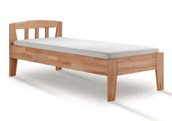 Seniorenbett verschiedene Breiten und Längen Kernbuche massiv "Maira I" 90 cm 200 cm