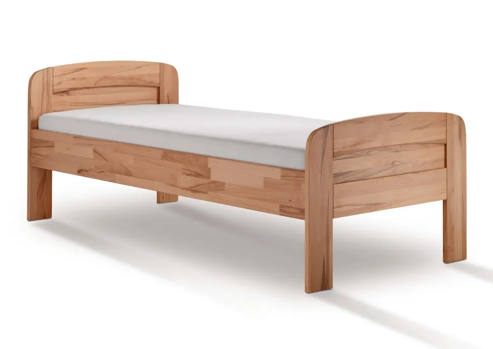 Seniorenbett verschiedene Breiten und Längen Kernbuche massiv Carla II" 100 cm 220 cm