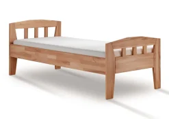 Seniorenbett verschiedene Breiten und Längen Kernbuche massiv "Maira II" 100 cm 200 cm