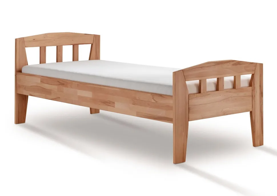 Seniorenbett verschiedene Breiten und Längen Kernbuche massiv "Maira II" 100 cm 200 cm