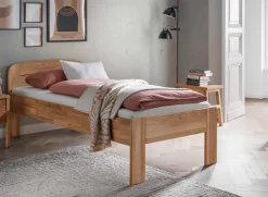 Seniorenbett verschiedene Breiten und Längen Wildeiche massiv Carla I" 100 cm 210 cm