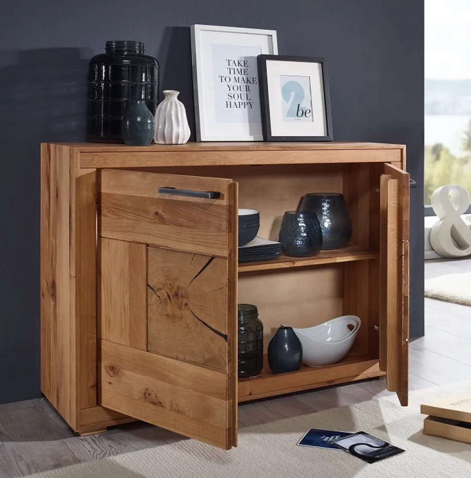 Sideboard 114cm 'Danzig' Wildeiche geölt