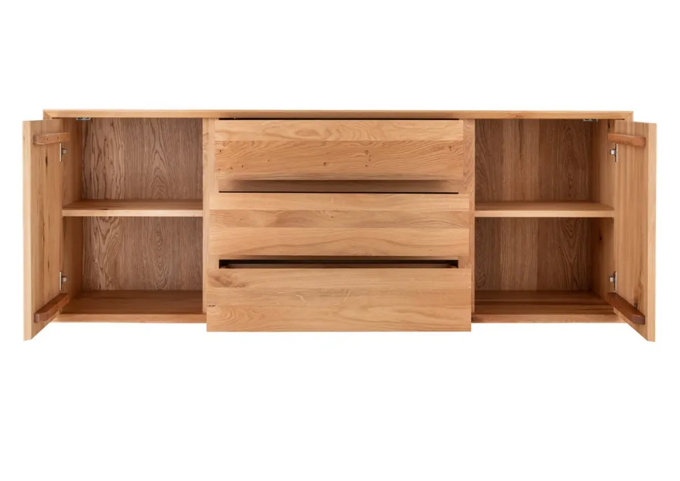 Sideboard 180cm hängend oder stehend 'San Diego' Wildeiche geölt massiv stehend
