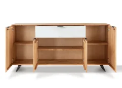 Sideboard 210cm 'Malaga ' Wildeiche verschiedene Variationen möglich Holz schwarz Sockel Holz Wildeiche