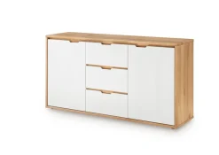 Sideboard Front weiß oder grau 155cm 'Alabama' Wildeiche massiv grau