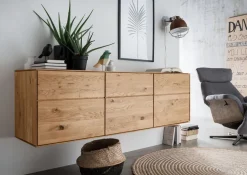 Sideboard hängend oder stehend 172cm 'Prag' Wildeiche geölt WZ-0546