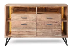 Sideboard inkl.Beleuchtung 145x94cm 'Hunter' Akazie massiv