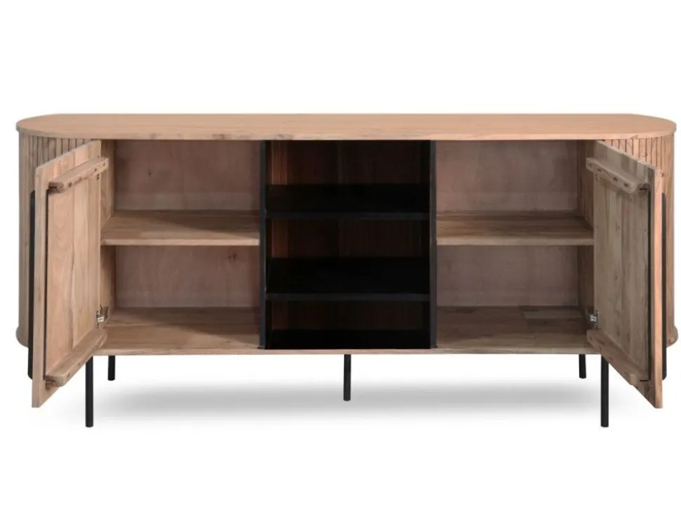 Sideboard mit Beleuchtung 175cm 'Atlantic' Akazie massiv