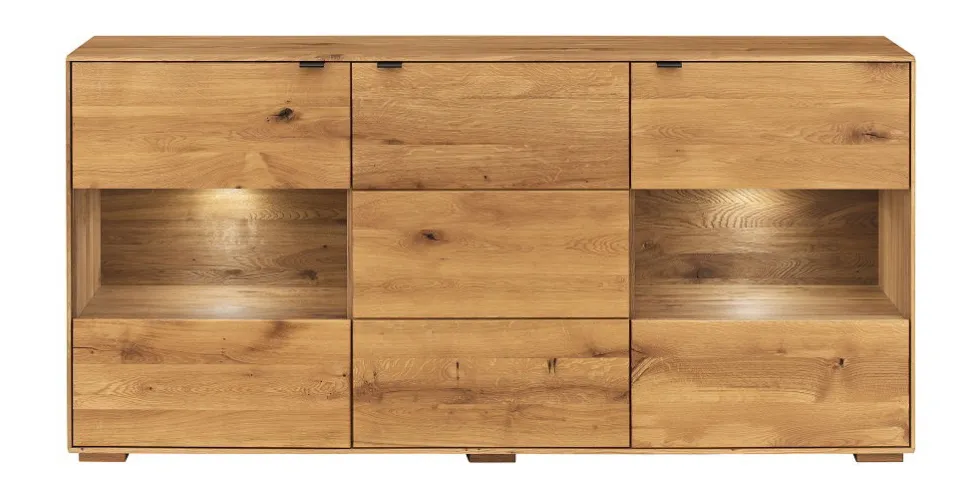 Sideboard mit Beleuchtung 180cm 'Montana' Wildeiche geölt