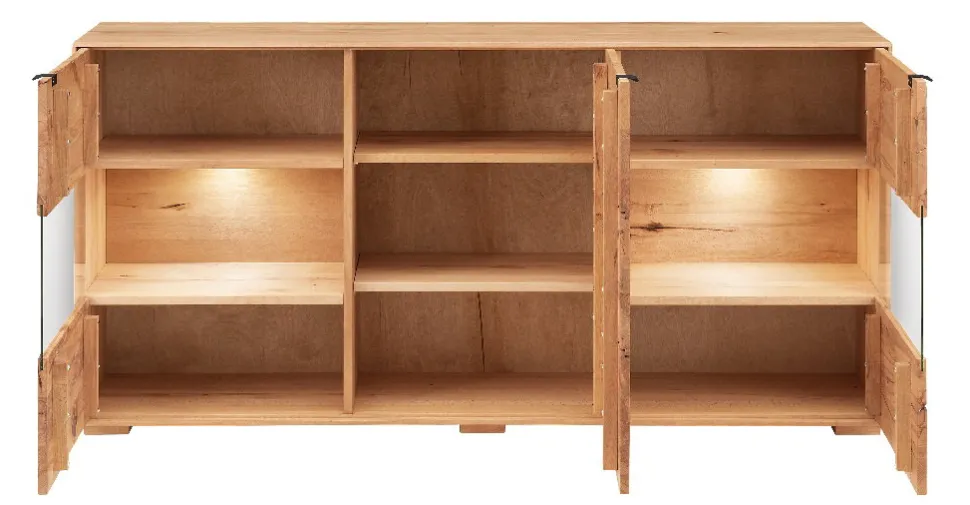 Sideboard mit Beleuchtung 180cm 'Montana' Kernbuche geölt