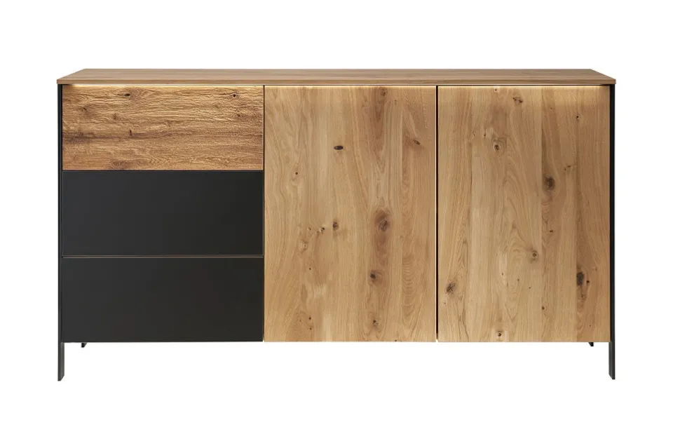 Sideboard mit Beleuchtung 155x84cm 'Boston' Wildeiche geölt