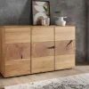 Sideboard mit Holztüren 150cm "Belfast" Wildeiche massiv