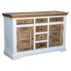 Sideboard mit 6 SK 140x90cm 'Nizza' Mango weiß natur