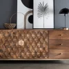 Sideboard 180x77cm "Assuan"' Mango & Metall goldfarbig WZ-0462