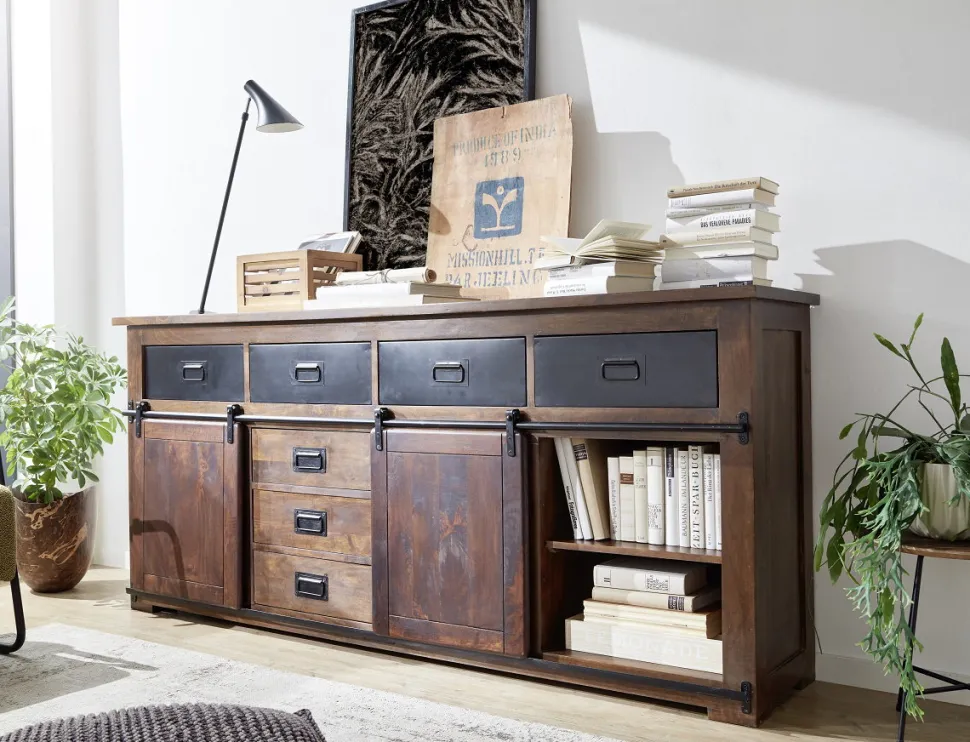 Sideboard 200x90cm 'Bayamo' Mango & Eisen