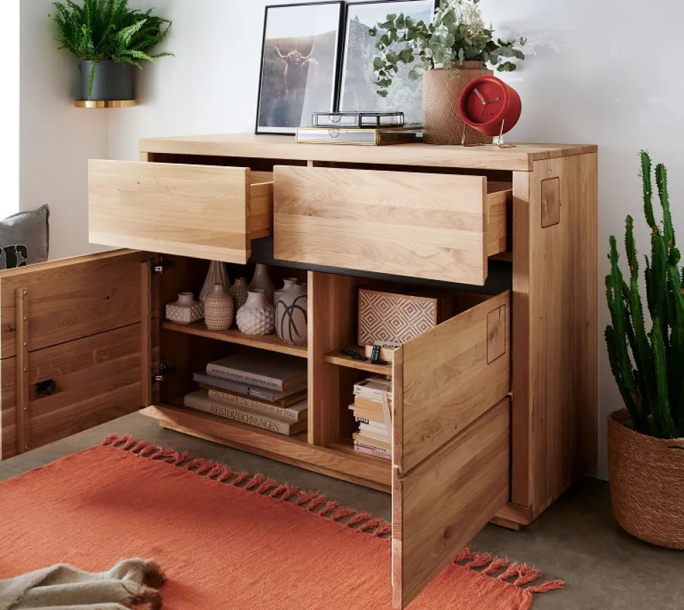 Sideboard 120x85cm "Bergamo" Wildeiche geölt WZ-0159